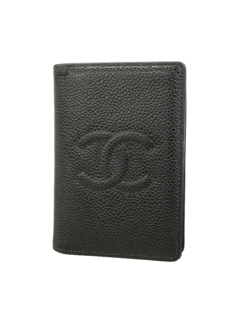 Chanel Card Case Caviar Leather Black